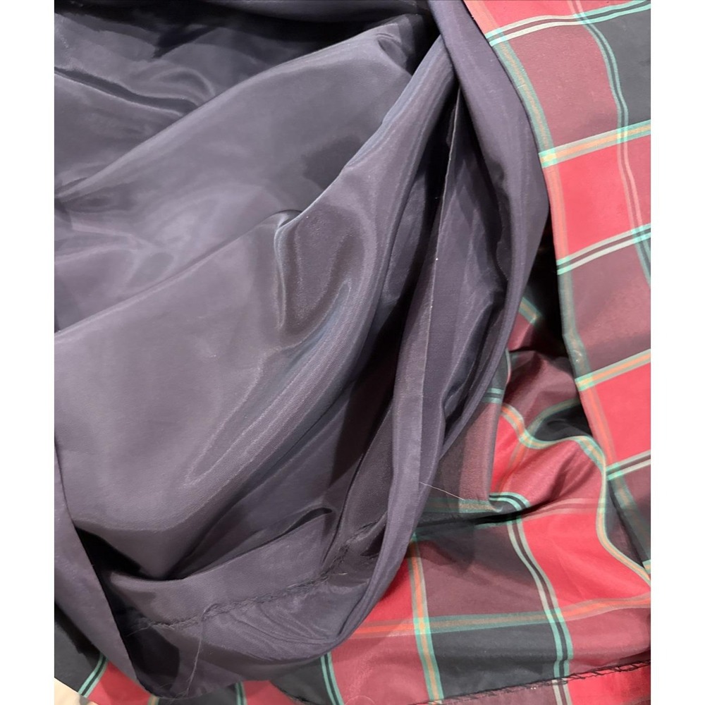 Vtg Holiday Dress Plaid Velvet Taffeta Union Made Modest Formal SZ Small Flaws - Picture 9 of 15